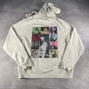 Taylor Swift Eras Tour Official Merch Cream Beige Hoodie oversized READ